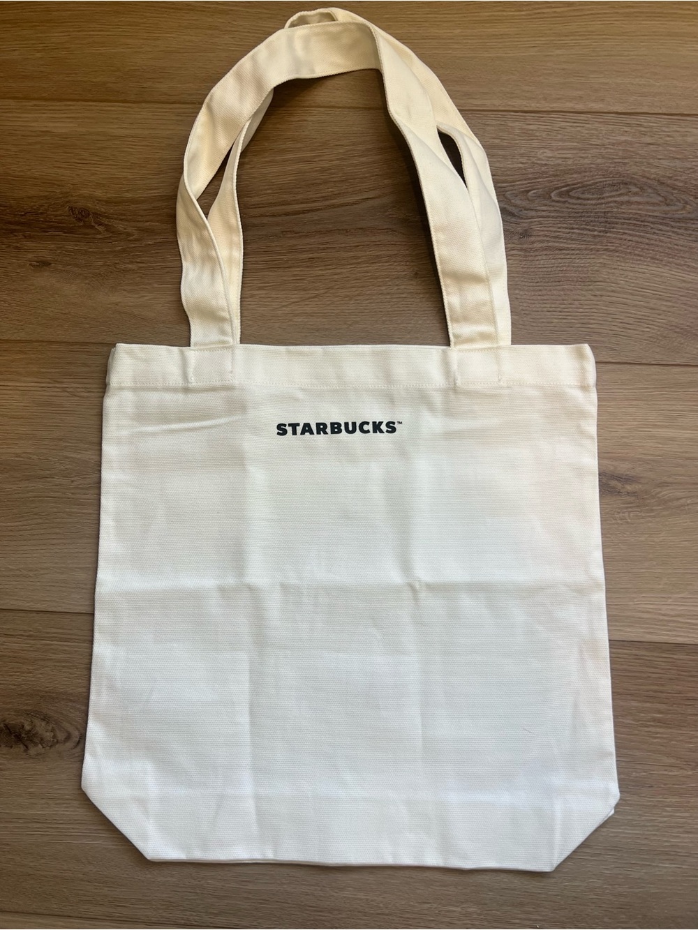 Starbucks Cream Tote with Green-Accented Brown Bear Graphic - Picture 2 of 2